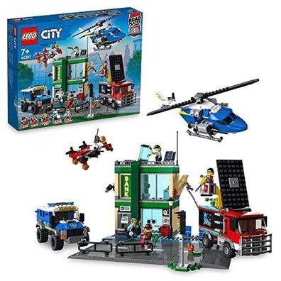 LEGO 60317 City Banküberfall mit Verfolgungsjagd Hubschrauber 915 Teile Kinder