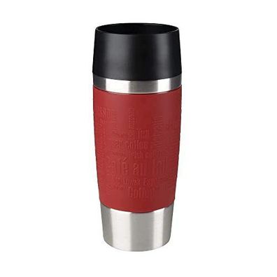 Emsa 515617 Isolierbecher Travel Mug Grande Quick Press Verschluss 500 ml Rot
