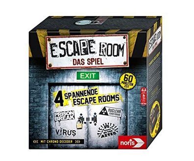 Noris Spiele 606101546 Escape Room Das Spiel inkl. 4 Fällen und Chrono Decoder