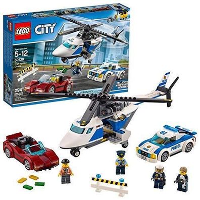 LEGO City 60138 Polizei Rasante Verfolgungsjagd 294 Teile Spielzeug Kinder