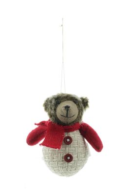 Boltze Teddybär zum aufhängen Dekoration Tannebaum Weihnachtsgesteck 10,5 cm x 12 ...