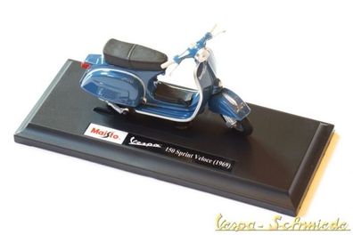 VESPA Original Piaggio Modell "150 Sprint Veloce 1969" - Blau - 1:18 - Maisto