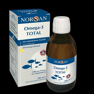 Norsan Omega-3 Total 200ml 2000mg Omega-3 pro Tagesdosis natürliches Fischöl