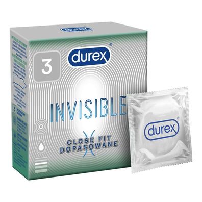 DUREX Invisible Close Fit Kondome 3 Stück
