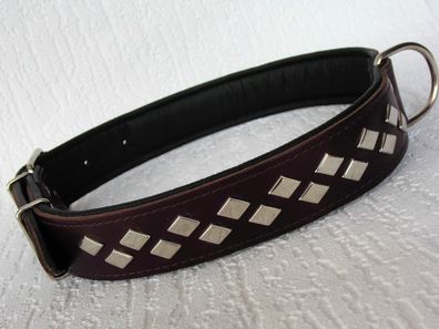 Halsband - Hundehalsband, Halsumfang 62 -76cm, LEDER, Braun - Neu (stark&weich)