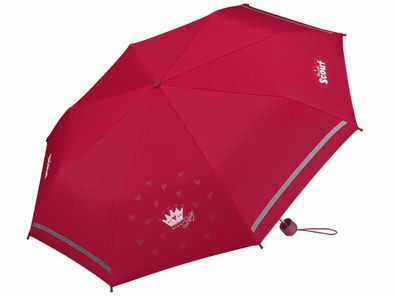 Scout Kinder-Taschenregenschirm mit Reflektorband Red Princess