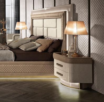 Schlafzimmer Konsolen Nachttisch Beistelltisch Modern Design Möbel HolzBeige Neu