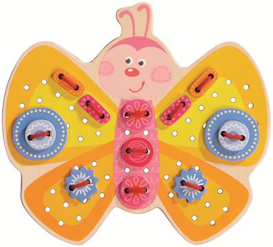 HABA Fädelspiel Schmetterling - Fädelspielzeug Fädeln lernen Motorik