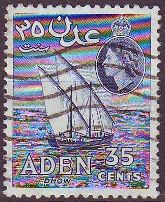 ADEN [1954] MiNr 0066 ( O/ used ) [01] Wellenstempel