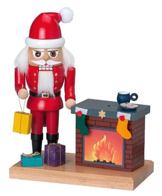 Nußknacker Weihnachtsmann mit rauchendem Kamin BxTxH= 17x10x21,5cm NEU Weihnacht
