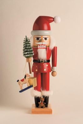 Nußknacker Weihnachtsmann mit Baum BxTxH= 10x10x29cm NEU Weihnachten Seiffen Nut