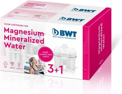 BWT 814134 Filterkartusche Magnesium Mineralized Water Tischwasserfilter 4 Stück