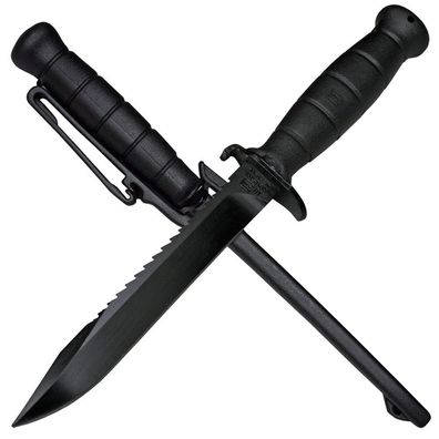 Glock Feldmesser Jagdmesser Outdoormesser schwarz mit Säge mit Polymergriff