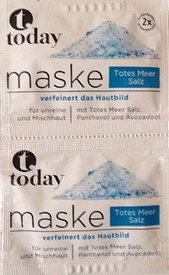TODAY Maske Totes Meer Salz Gesichtsmaske 2x 7,5ml Reisegröße