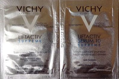 VICHY Liftactiv Supreme Serum Antifalten Gesichtspflege 2x 1,5ml Reisegröße