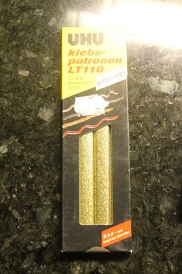 UHU-Heißklebestick; Klebepatrone für Low Melt 110, Metalliceffekt, gold, 4Stück