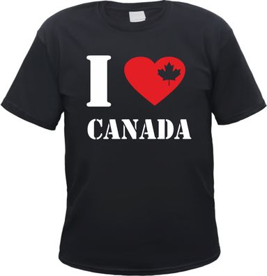 Canada Herren T-Shirt - Tee Shirt - I Love Canada Kanada
