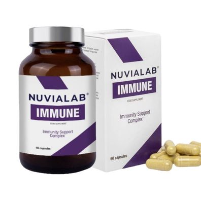 nuvilab® Immune Immunsystem 60 Kapseln natürliche Extrakte Vegan Blitzversand