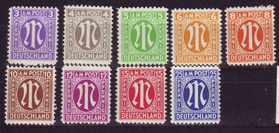 Germany Alliiert AmBri [1945] MiNr 0001-09 ( * */ mnh )