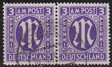 Germany Alliiert AmBri [1945] MiNr 0010 A ( O/ used ) [01] 2er