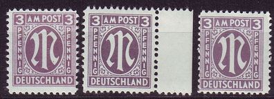 Germany Alliiert AmBri [1945] MiNr 0017 a A, C, D ( * */ mnh )