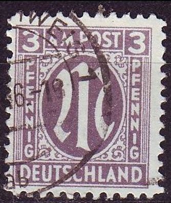 Germany Alliiert AmBri [1945] MiNr 0017 a B ( O/ used )