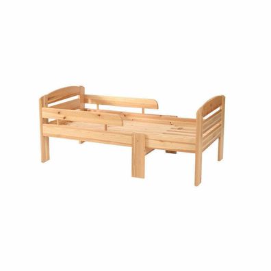 Babybett Kiefer massivholz 105-150-190 cm mitwachsendes Bett Kinderbett NEU