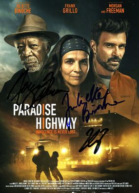 Paradise Highway Cast Autogramm Morgan Freeman, Juliette Binoche, Frank Grillo
