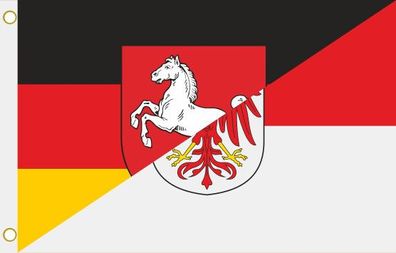 Fahne Flagge Niedersachsen-Brandenburg Hissflagge 90 x 150 cm