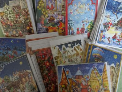 Adventskalender-Grußkarten & Umschlag Richard Sellmer mit dem Weihnachtsmann on Tour