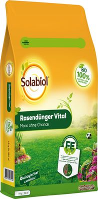 SBM Solabiol Rasendünger Vital - Moos ohne Chance, 14 kg