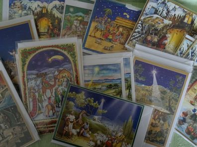 Adventskalender-Grußkarten & Umschlag Richard Sellmer Stern von Bethlehem Krippe