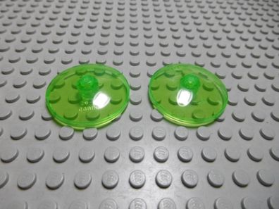 Lego 2 Radar Schüssel 4x4 Transparent Hellgrün Nummer 3960 Set 79121