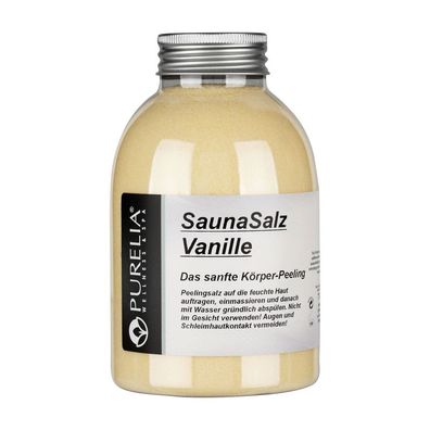 Purelia Sauna Salz Vanille 650g Peelingsalz Sauna Salz Peeling Körperpeeling