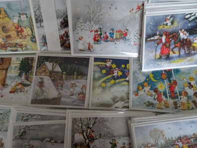 Korsch Adventskalender Weihnachtsgrußkarten Umschlag fleißige Engel Erika Design ua