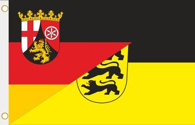 Fahne Flagge Rheinland-Pfalz-Baden-Württemberg Hissflagge 90 x 150 cm