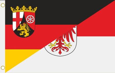 Fahne Flagge Rheinland-Pfalz-Brandenburg Hissflagge 90 x 150 cm