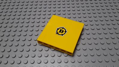 Lego 1 Panel 1x6x5 gelb beklebt D 59349pb051 Set 5887 Dino Defense HQ