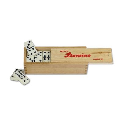 6er Domino groß im Holzkasten