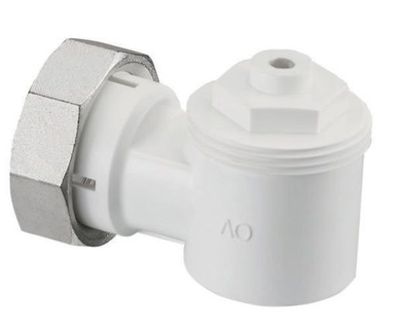 Oventrop 1011450 Winkeladapter für Ventil-Heizkörper weiß