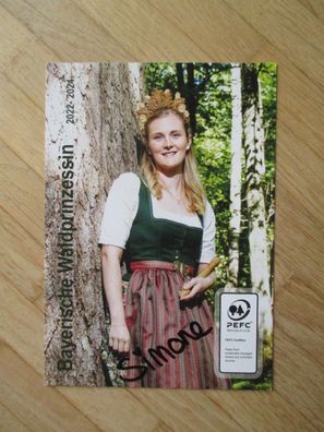 Bayerische Waldprinzessin 2022-2024 Simone Brunner - handsigniertes Autogramm!!!