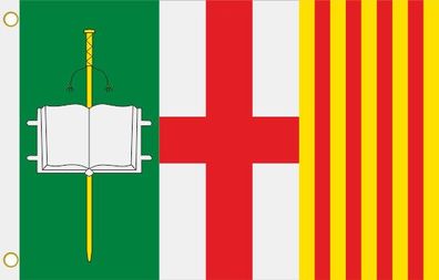 Fahne Flagge Les Franqueses del Vallés (Spanien) Hissflagge 90 x 150 cm