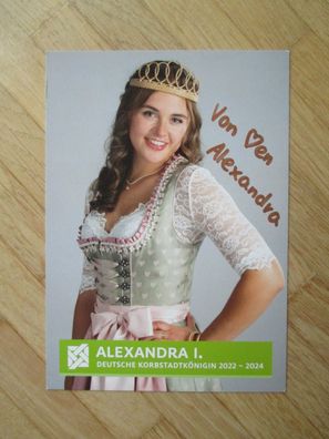 Deutsche Korbstadtkönigin 2022-2024 Alexandra I. - handsigniertes Autogramm!!!