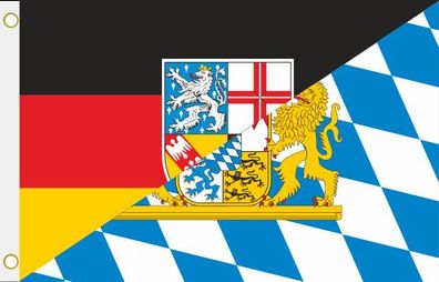 Fahne Flagge Saarland-Bayern Hissflagge 90 x 150 cm