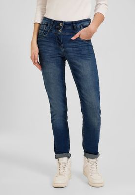 Cecil Slim Fit Jeans in Mid Blue Wash