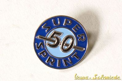 VESPA Pin / Anstecker "Super Sprint 50" - SS SS50 V50 50N Blau Piaggio Retro