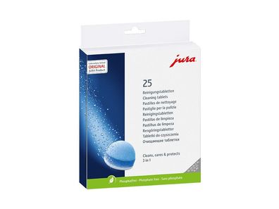 JURA 3-Phasen-Reinigungstabletten (Blister à 25 Stück) phosphatfrei
