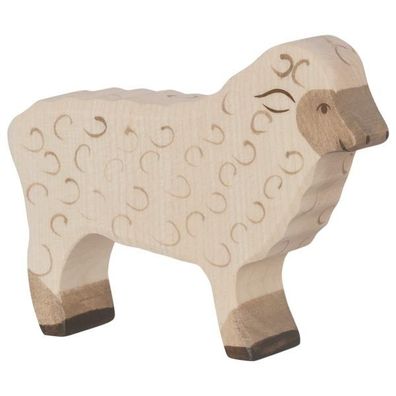 Holztiger Schaf stehend - Handarbeit - spiel-gut-Siegel - Tiere Bauernhof Holz