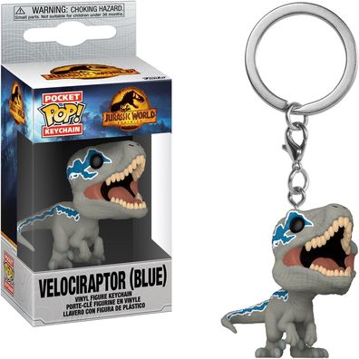 Jurassic World - Velociraptor (Blue) - Schlüsselanhänger Funko Pocket POP! Keyc