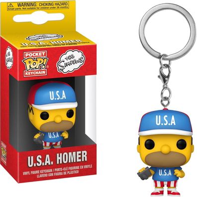 The Simpsons - U.S.A. Homer - Schlüsselanhänger Funko Pocket POP! Keychain